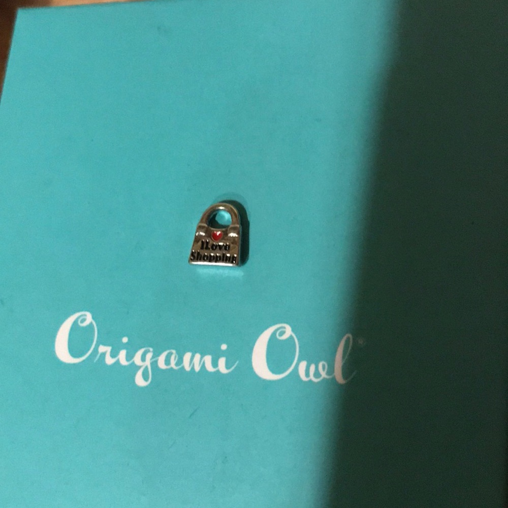 Origami Owl purse charm “I Love Shopping” Rare HTF
